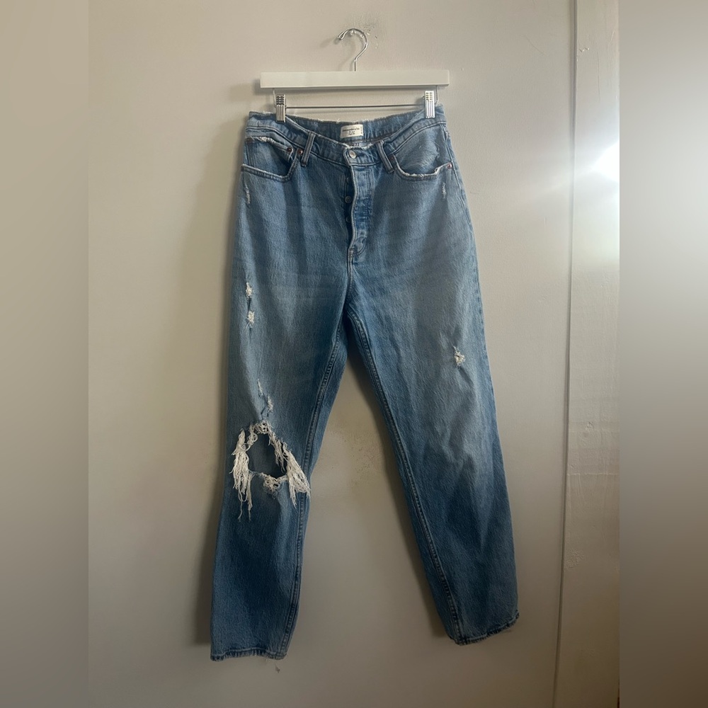 Abercrombie the dad‎ high rise distressed jeans